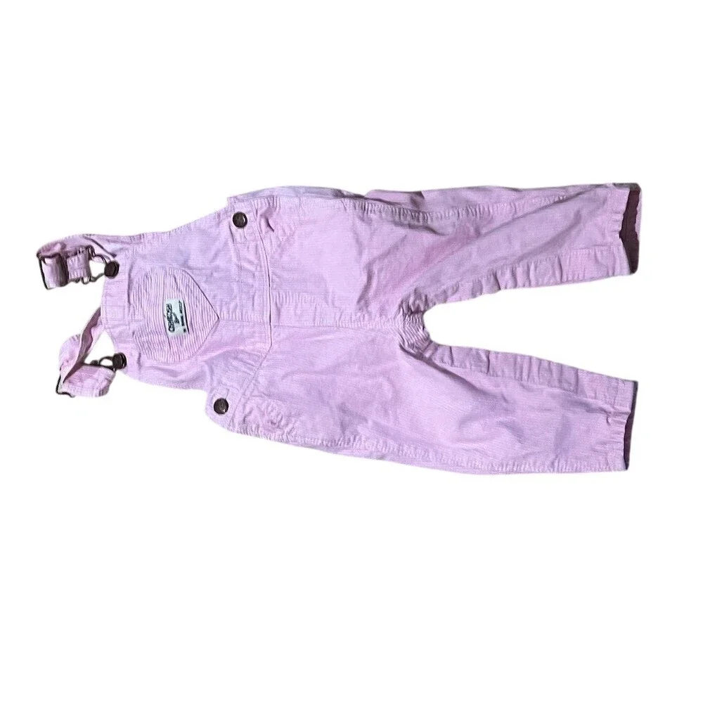 OshKosh B'Gosh Baby Baby Bib Overalls Pink Heart Pocket Size 9M